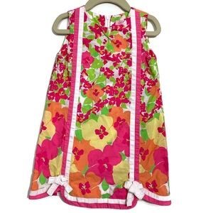 Lilly Pulitzer Girls Pink Floral Shift Dress
